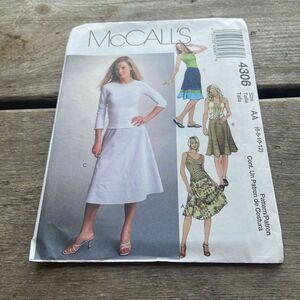 McCall's Misses Bias Cut Flared Skirt Pattern 4306 6‎ 8 10 12
